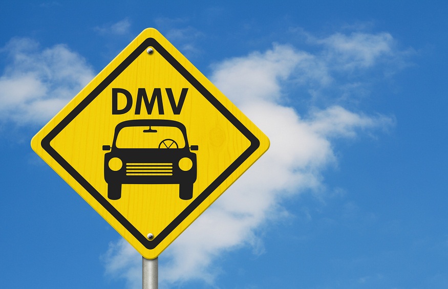 Visit to the DMV Highway Warning Sign
